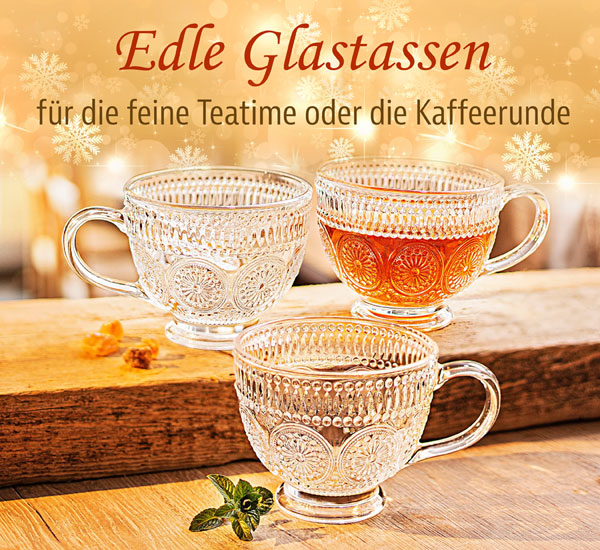 3er-Pack Glastassen - Wie neu