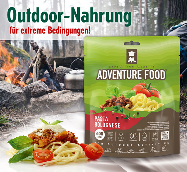 Adventure Food ® Pasta Bolognese - Langzeitlebensmittel Outdoor & Survival  - Kopp Verlag