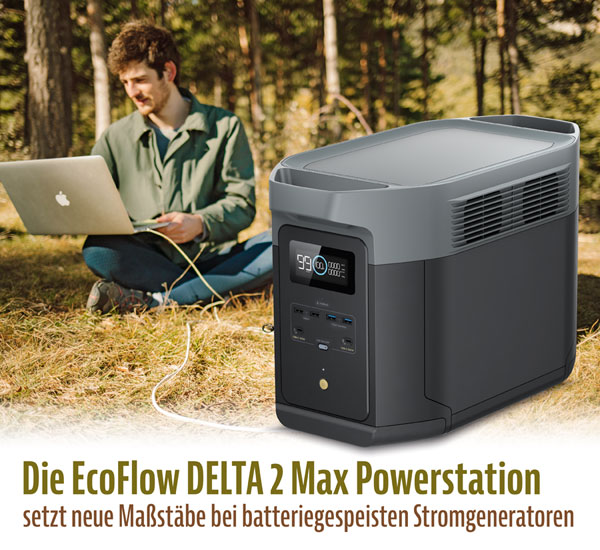 EcoFlow DELTA 2 Max Powerstation 2048 Wh ohne Solarpanel