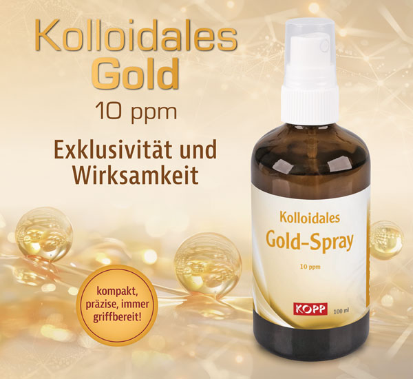 Kolloidales Gold-Spray Konzentration 10 ppm